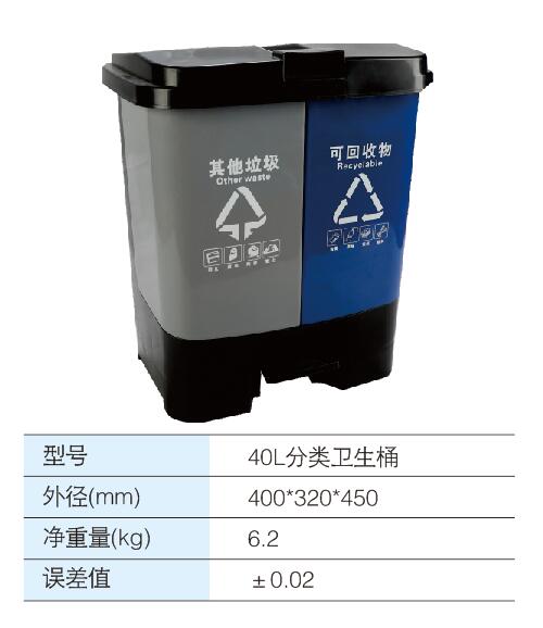 40L分(fēn)类卫生桶