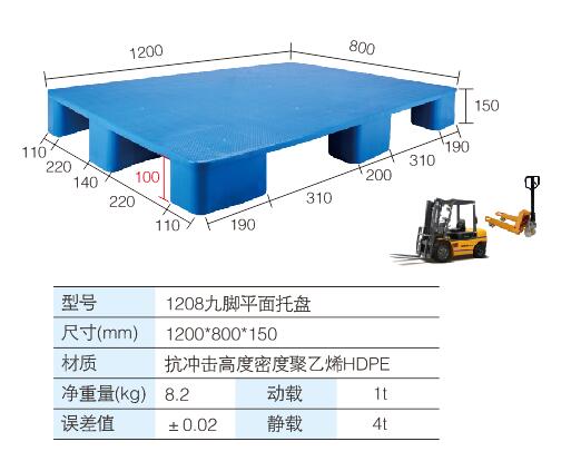1208九脚平面托盘